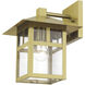Crestlake 1 Light 11.5 inch Satin Gold Outdoor Wall Lantern