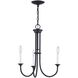 Meadowview 3 Light 18 inch Matte Black Chandelier Ceiling Light
