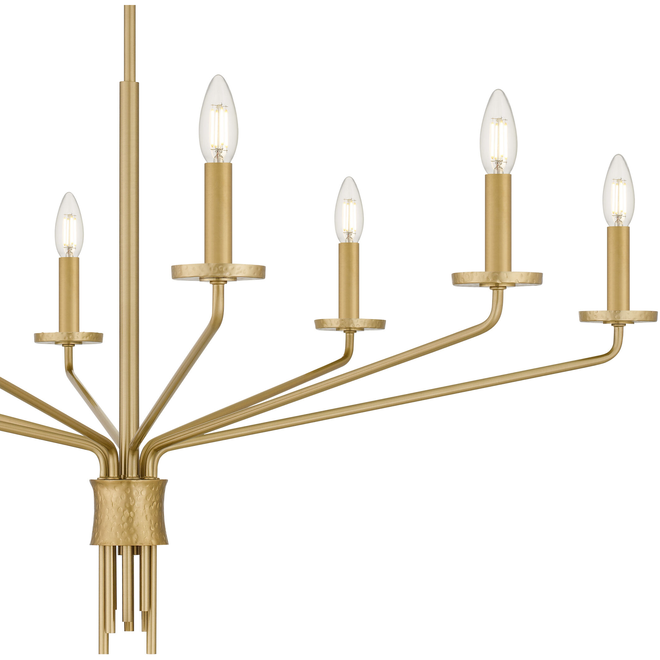 Alexander 8 Light 40 inch Brushed Gold Chandelier Ceiling Light