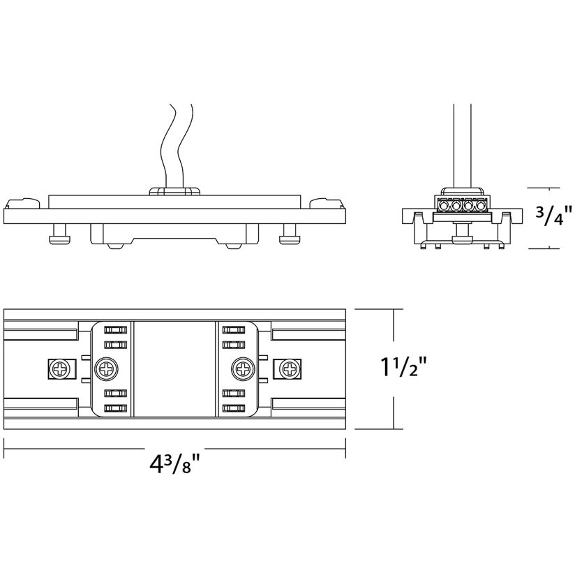 Ventrix White Track Component Ceiling Light