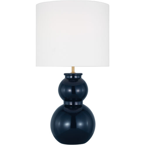 Drew & Jonathan Buckley 27.38 inch 9.00 watt Gloss Navy Table Lamp Portable Light