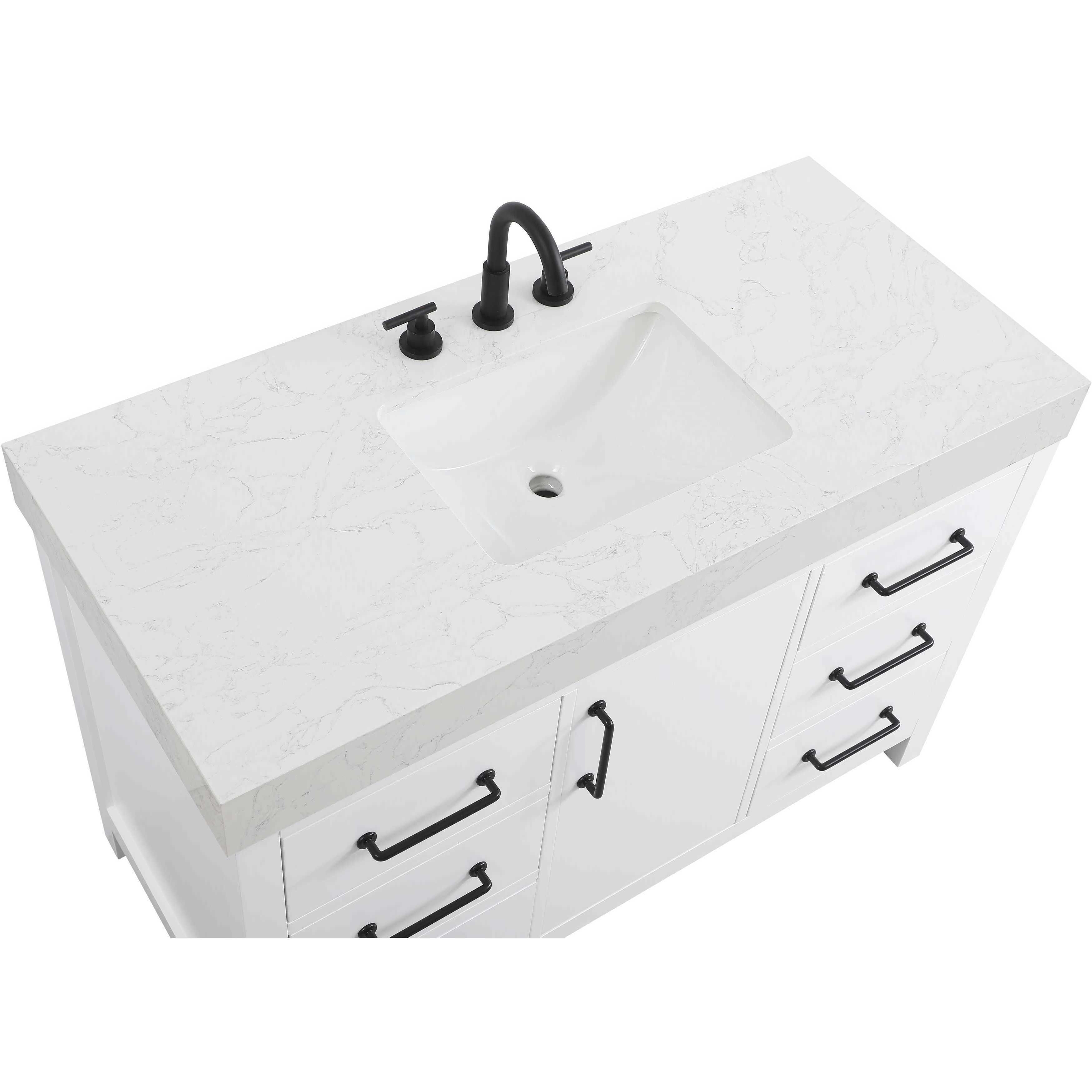 Nathan 48 X 34 inch White Bathroom Vanity Cabinet