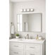 Hollywood 4 Light 24 inch Satin Nickel Vanity Light Wall Light