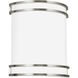 Ravel LED 9.5 inch Brushed Nickel Wall Bath Fixture Wall Light