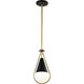 Admiral 1 Light 10 inch Matte Black Pendant Ceiling Light