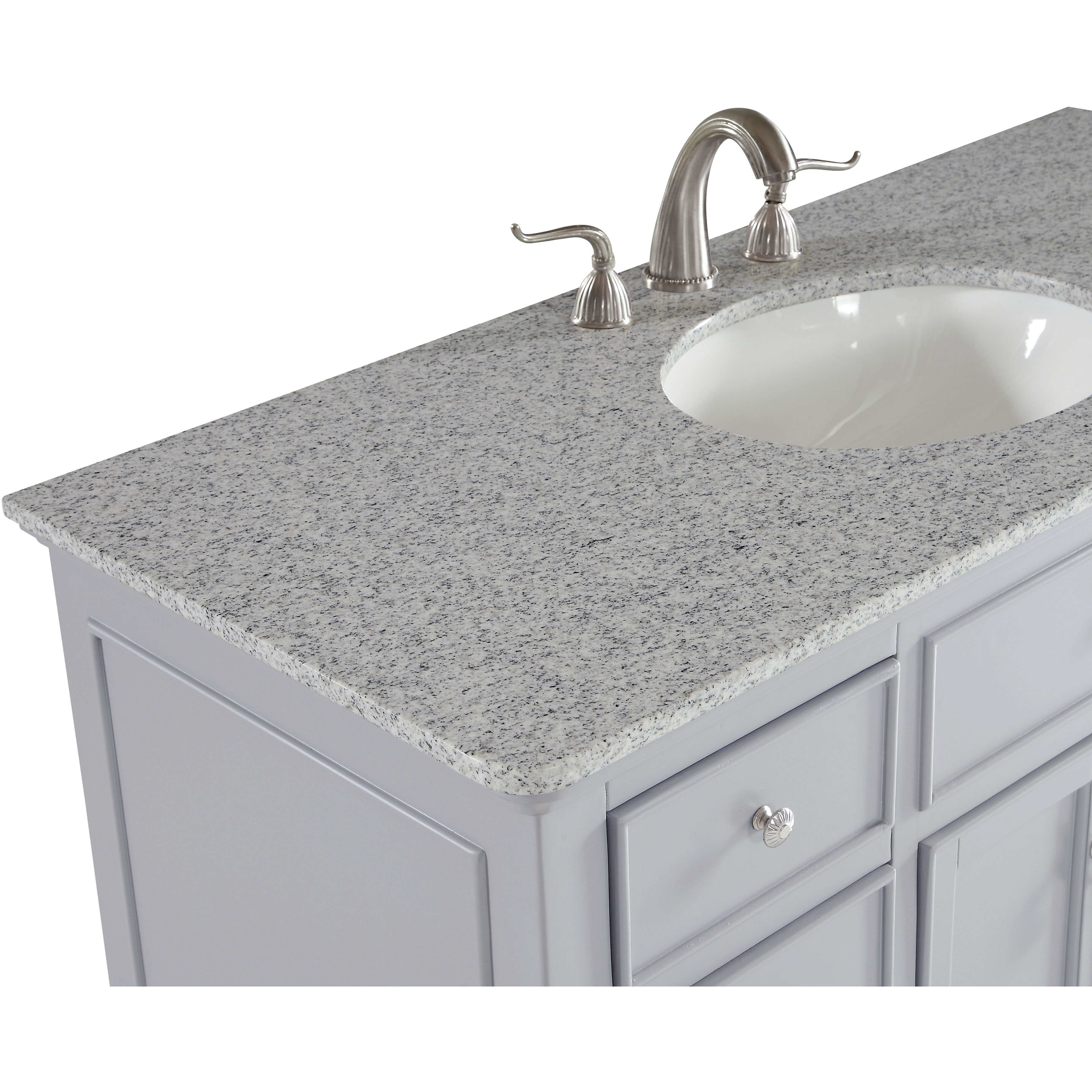Otto 48 X 35 inch Light Grey with Cashmere White Granite Vanity Set