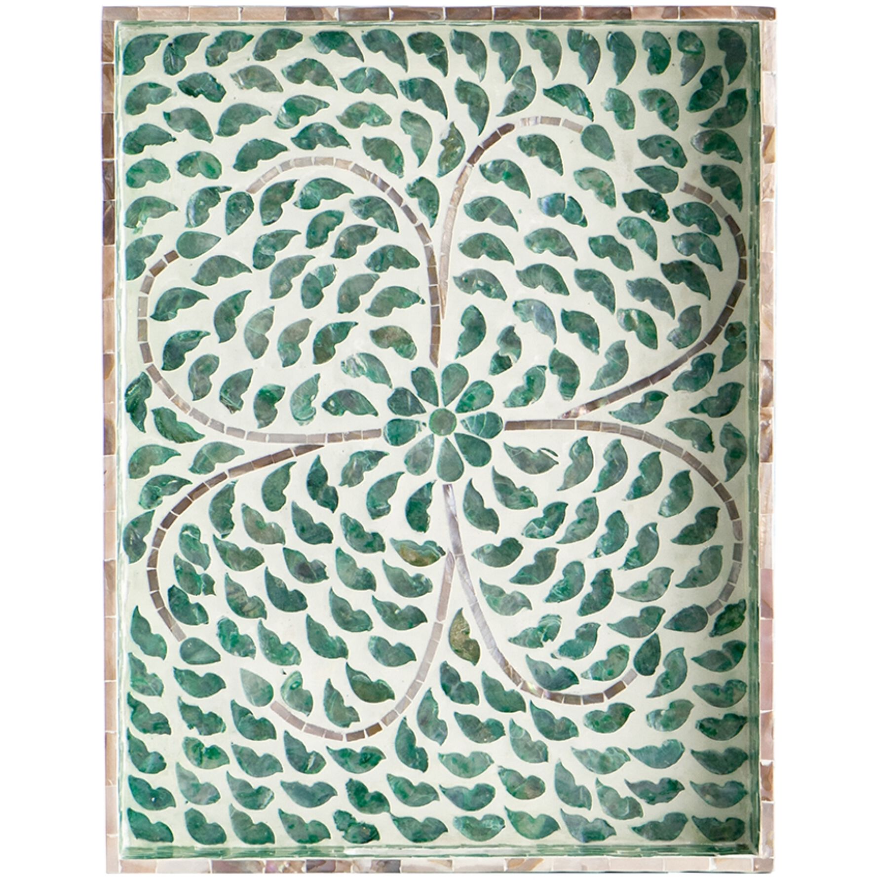 Anita Green Tray, Rectangular