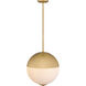 Mia 2 Light 14 inch Brushed Gold Pendant Ceiling Light