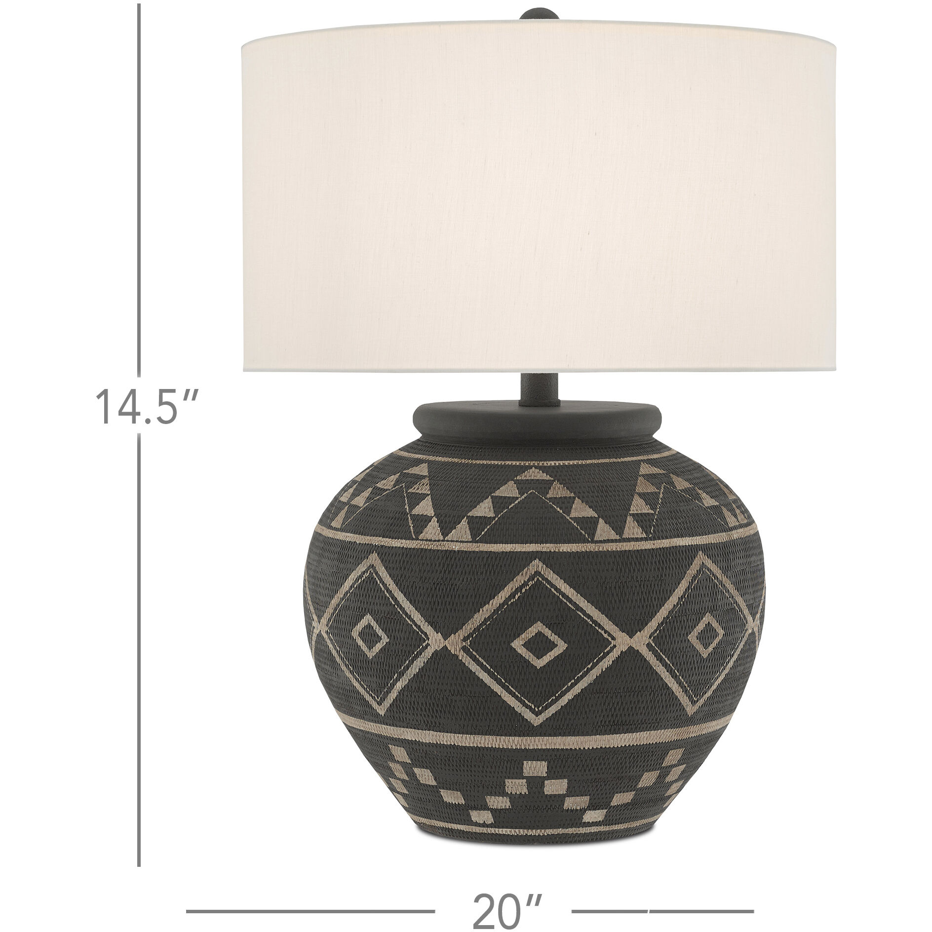 Tattoo 28 inch 150 watt Brewed Latte/Molé Black Table Lamp Portable Light