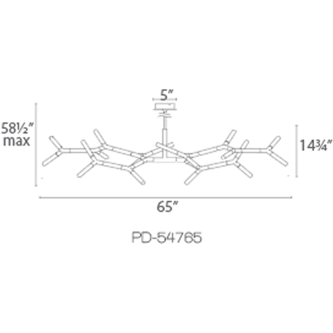Modern Forms PD 54765 PN Kryptonite LED 55 inch Polished Nickel