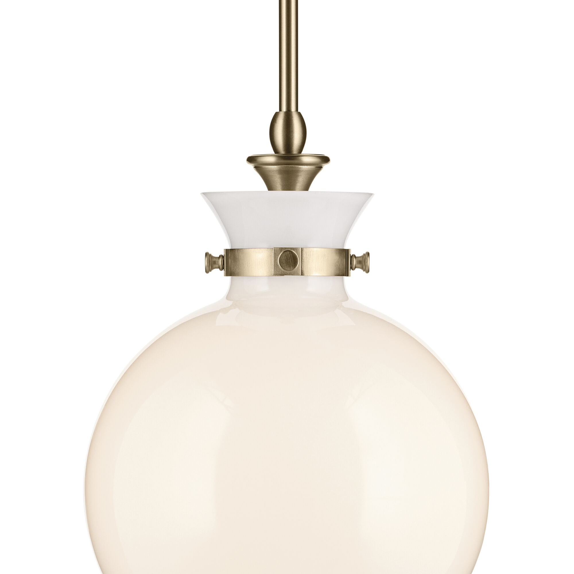 Laria 1 Light Champagne Bronze Pendant Ceiling Light in Opal
