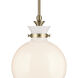 Laria 1 Light Champagne Bronze Pendant Ceiling Light in Opal