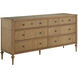 Andrea Satin Oak and Antique Bronze Dresser