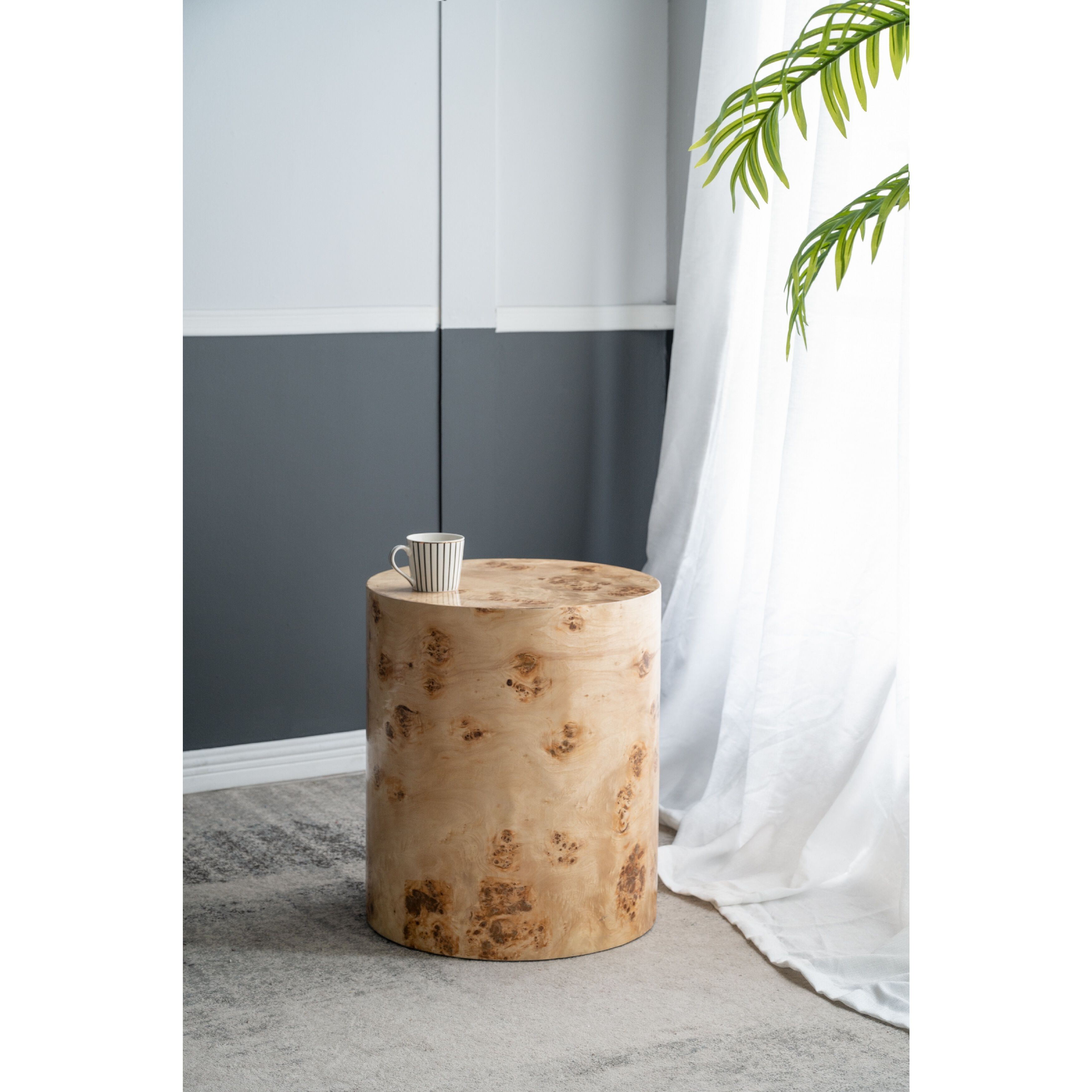 Burl 20.1 inch Brown Side Table