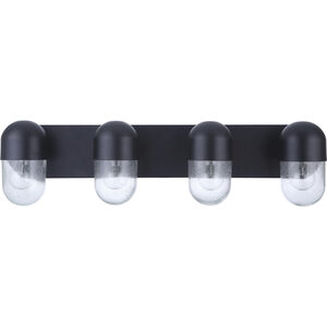 Pill 4 Light 31.38 inch Flat Black Vanity Light Wall Light