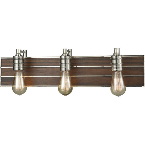 Brookweiler 3 Light 24 inch Polished Nickel Vanity Light Wall Light