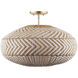 Zanzibar 4 Light 22 inch Soft Gold Semi Flush Ceiling Light