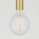 Sloan 1 Light 9.5 inch Aged Brass Pendant Ceiling Light