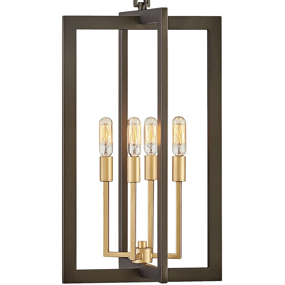 Anders 4 Light 12 inch Metallic Matte Bronze with Deluxe Gold Indoor Foyer Light Ceiling Light