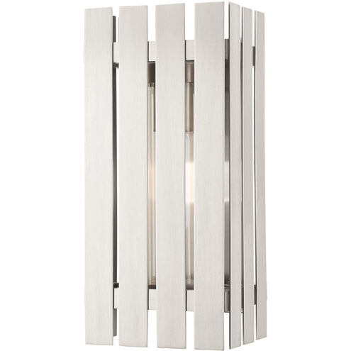 Greenwich 1 Light 13 inch Brushed Nickel Outdoor Wall Lantern