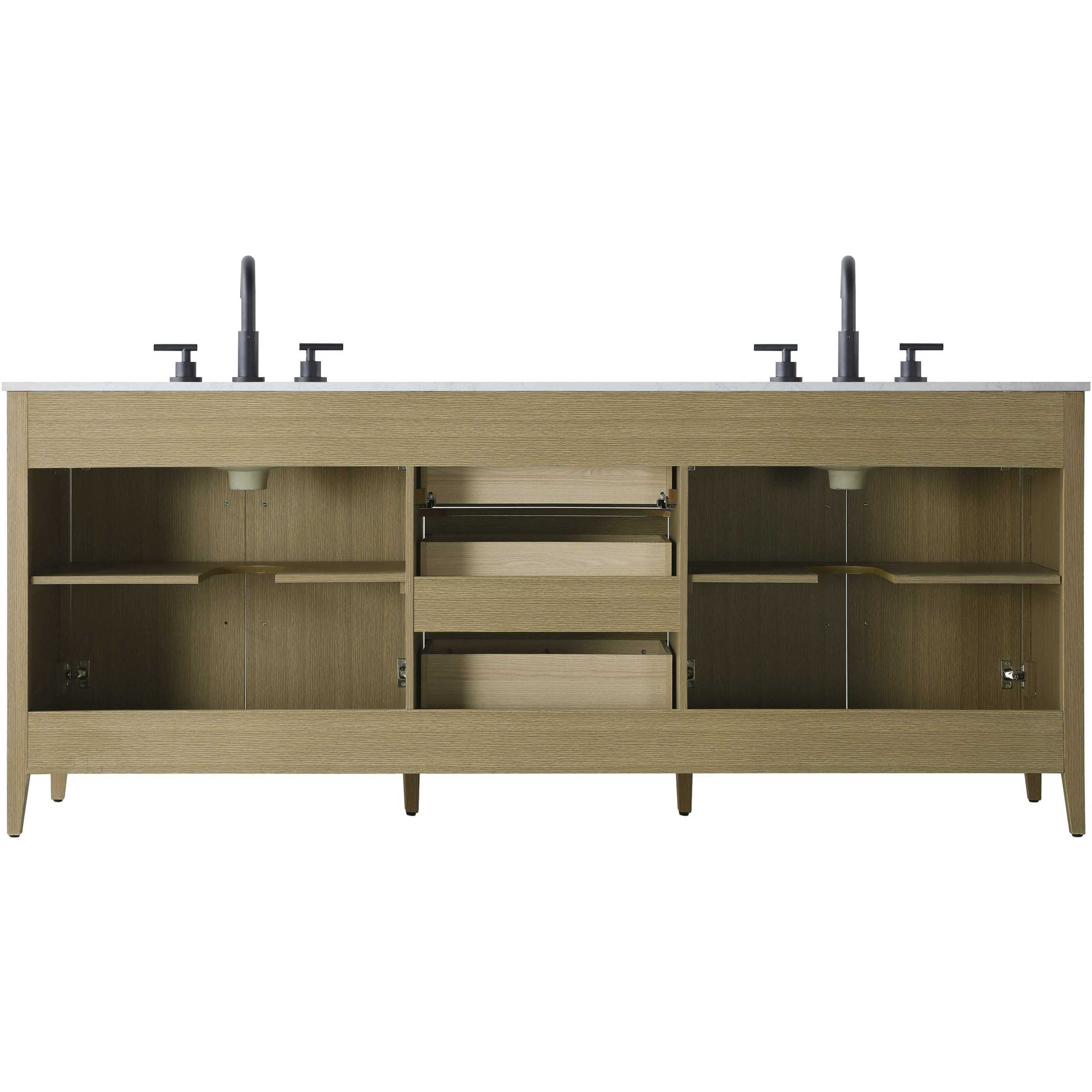 Millie 84 X 35 inch Honey Brown Bathroom Vanity Cabinet