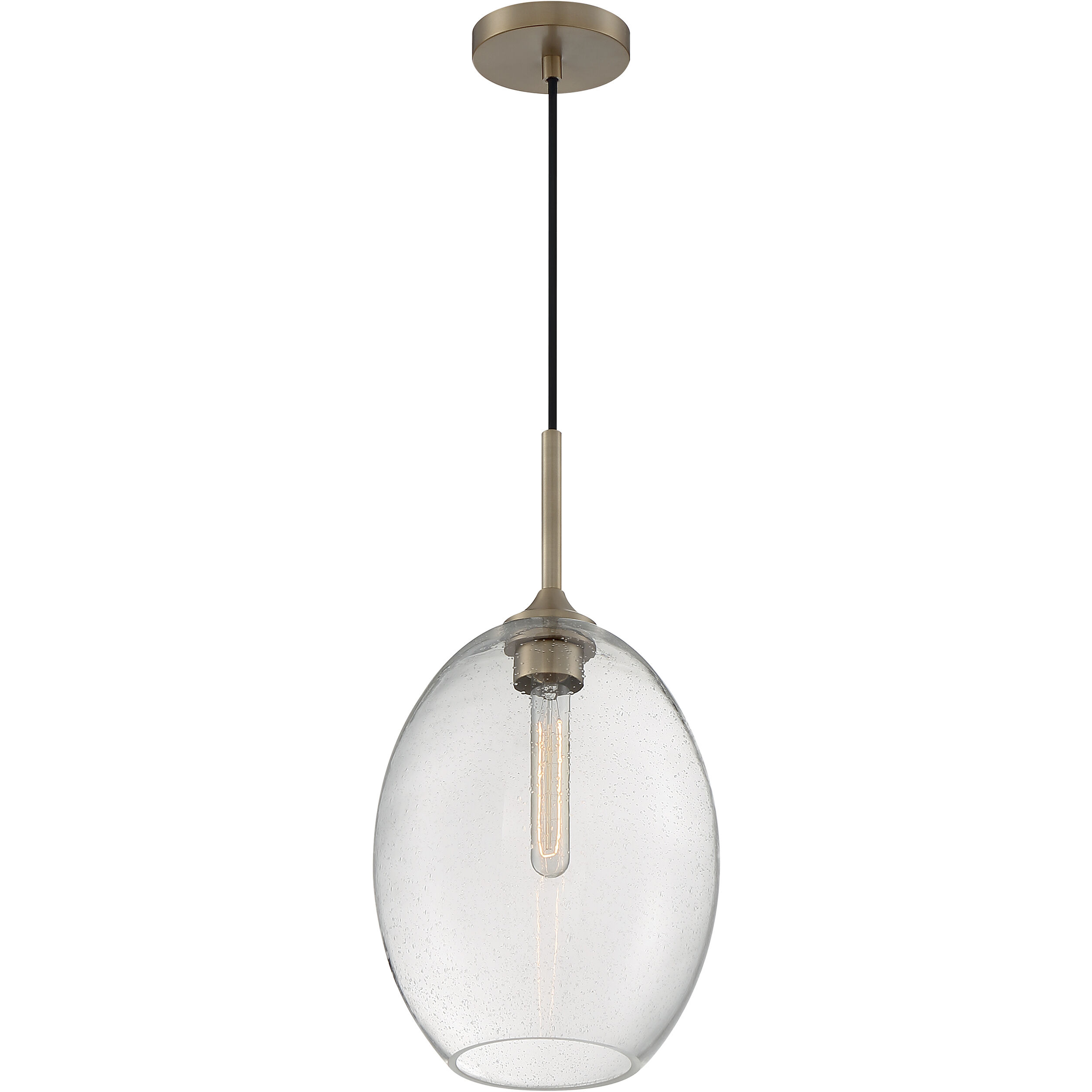 Aria 1 Light 9.63 inch Burnished Brass Pendant Ceiling Light