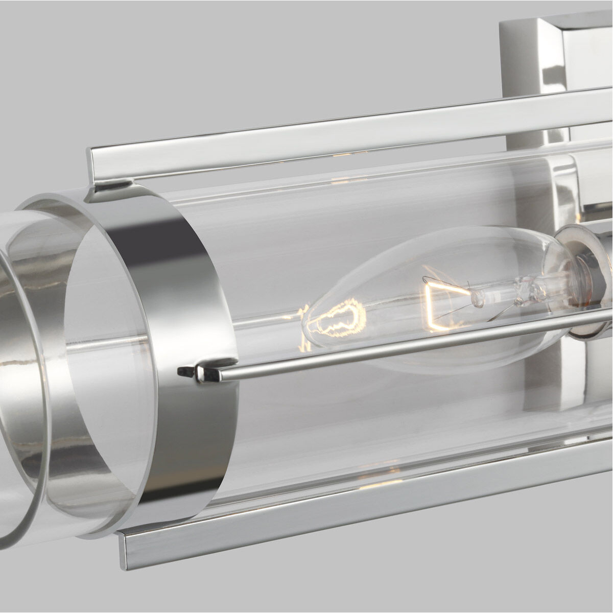 Flynn 2 Light Polished Nickel Linear Vanity Wall Light