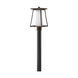 Burke 1 Light 16 inch Oil Rubbed Bronze Outdoor Post Top/Pier Mount in Etched Opal