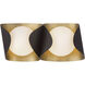 Flare 2 Light 16.25 inch Legacy Brass and Dark Bronze Vanity Light Wall Light