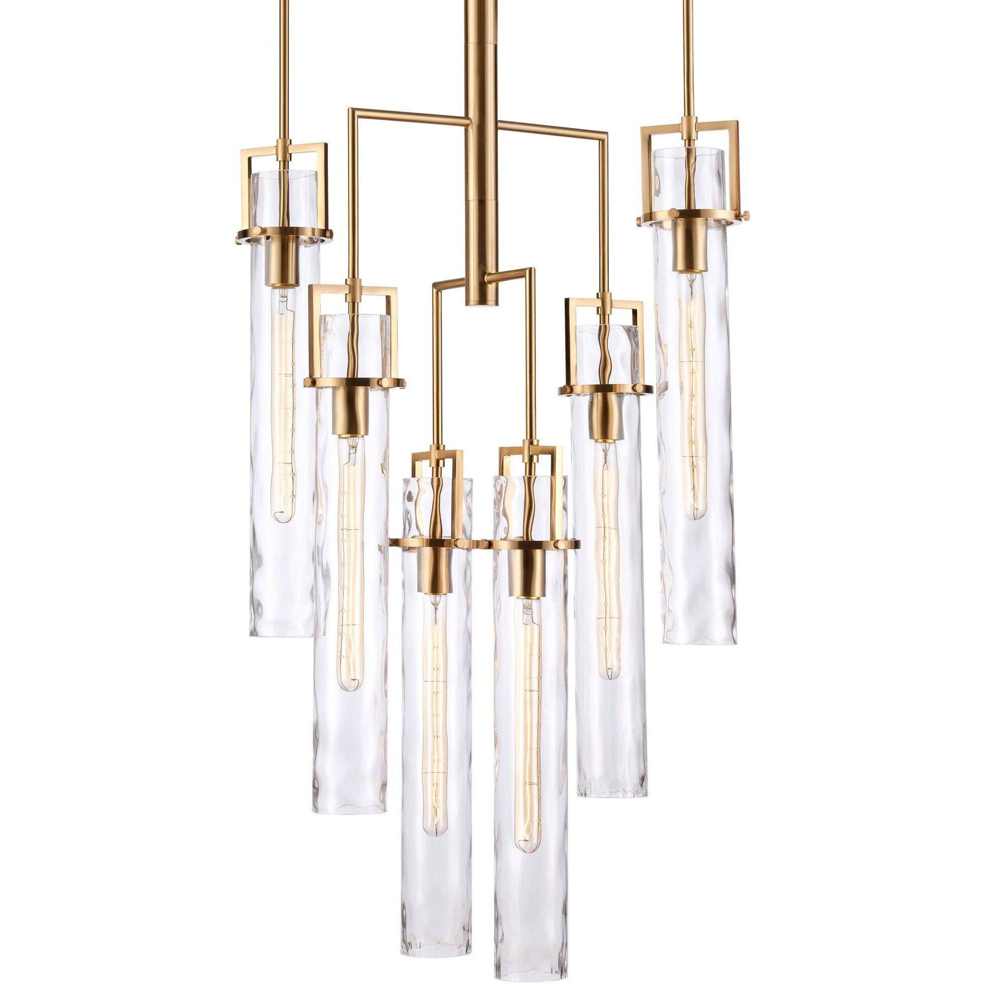 Jayden 6 Light 24.25 inch Lacquered Gold Chandelier Ceiling Light