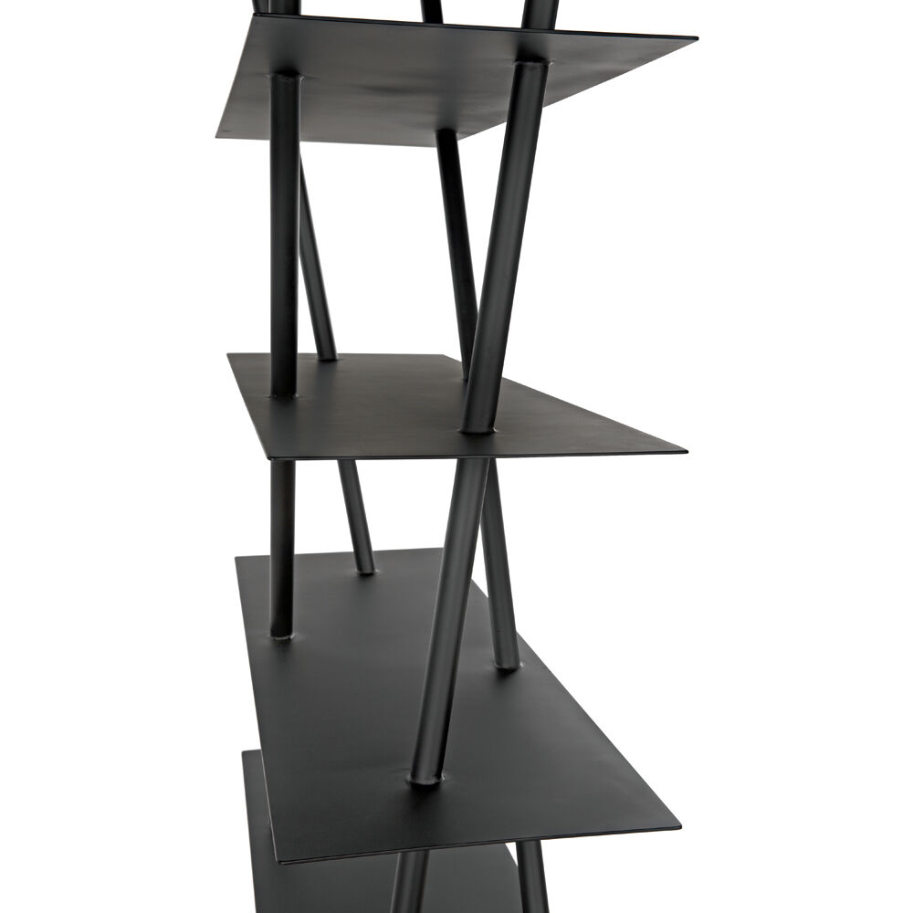 Siddhartha Matte Black Bookcase