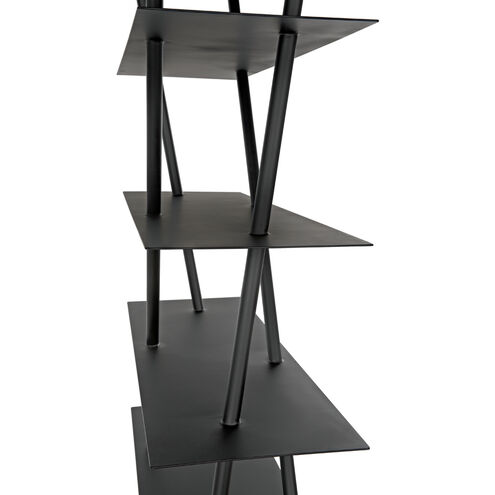 Siddhartha Matte Black Bookcase