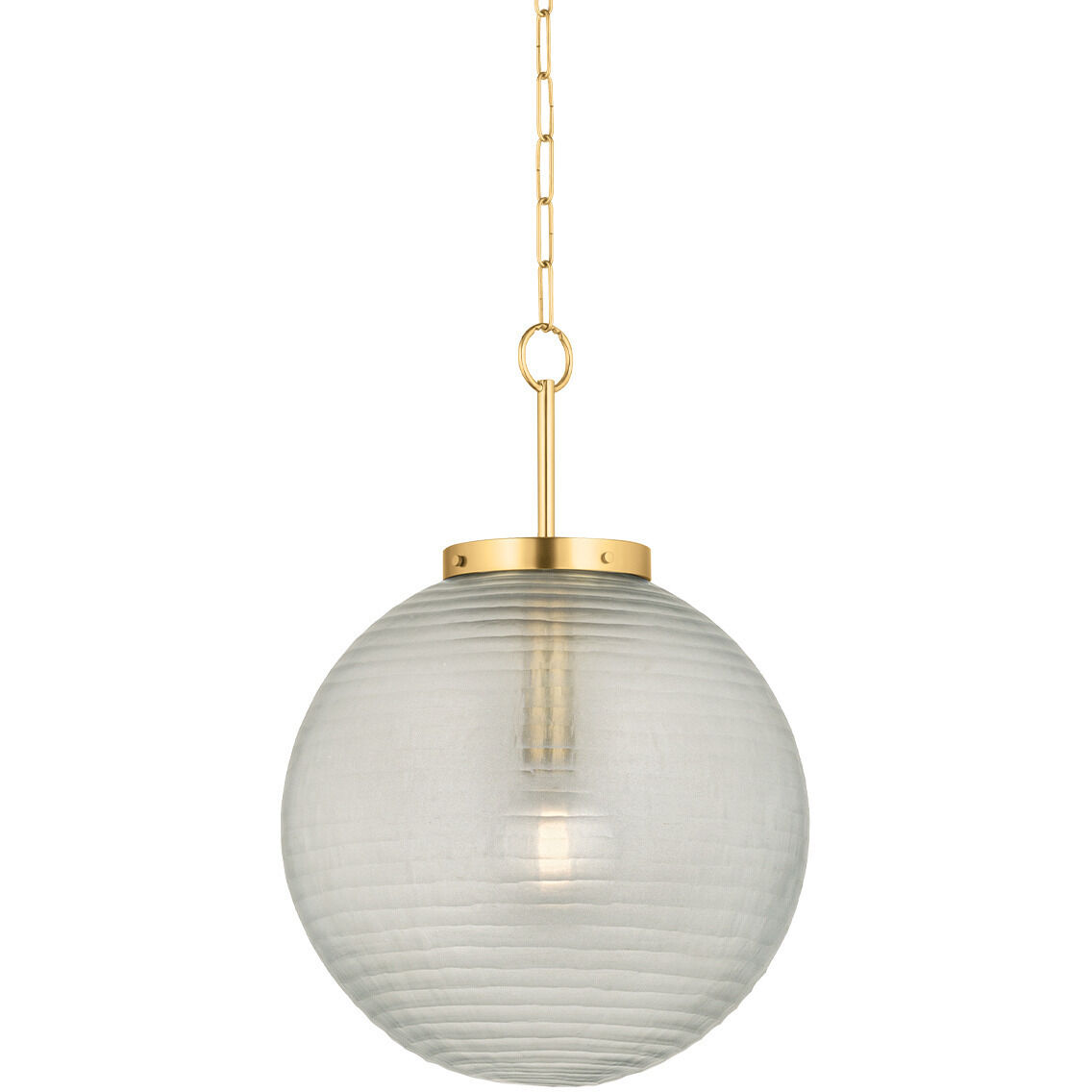 Falls Mills 1 Light 20 inch Aged Brass Pendant Ceiling Light