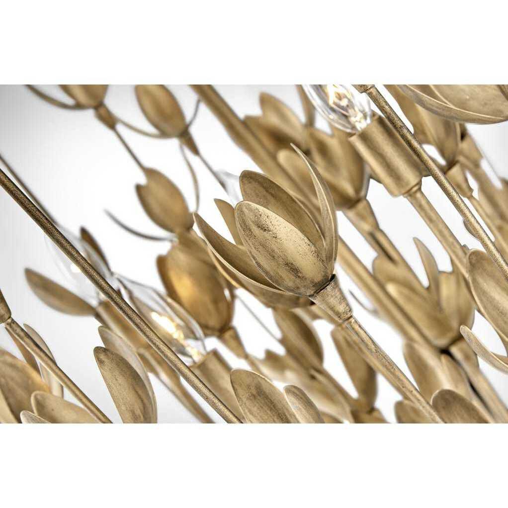 Lisa McDennon Flora 6 Light 26.25 inch Burnished Gold Indoor Chandelier Ceiling Light