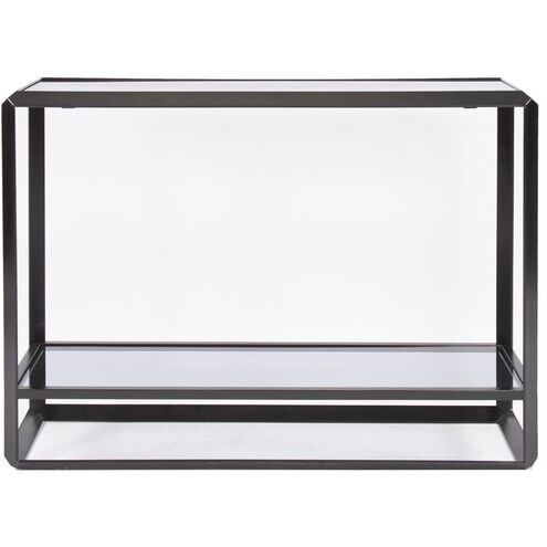 Liam 44 inch Smokes Gray and Black Console Table
