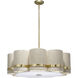 Carousel 4 Light 31 inch Brushed Brass Chandelier Ceiling Light, Inline