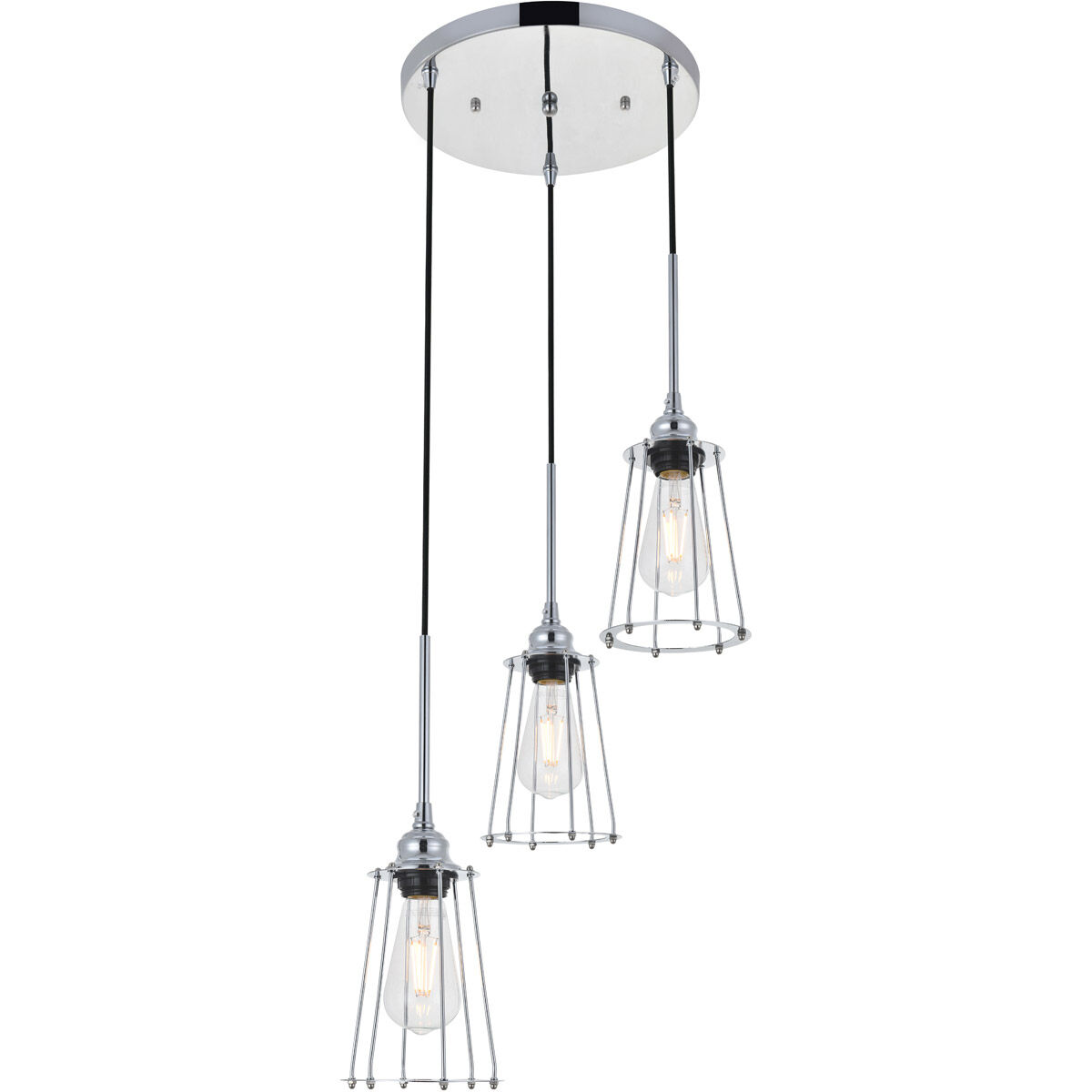 Auspice 3 Light 16 inch Chrome Pendant Ceiling Light
