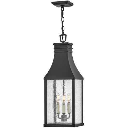 Heritage Beacon Hill 3 Light 9 inch Museum Black Outdoor Hanging Lantern
