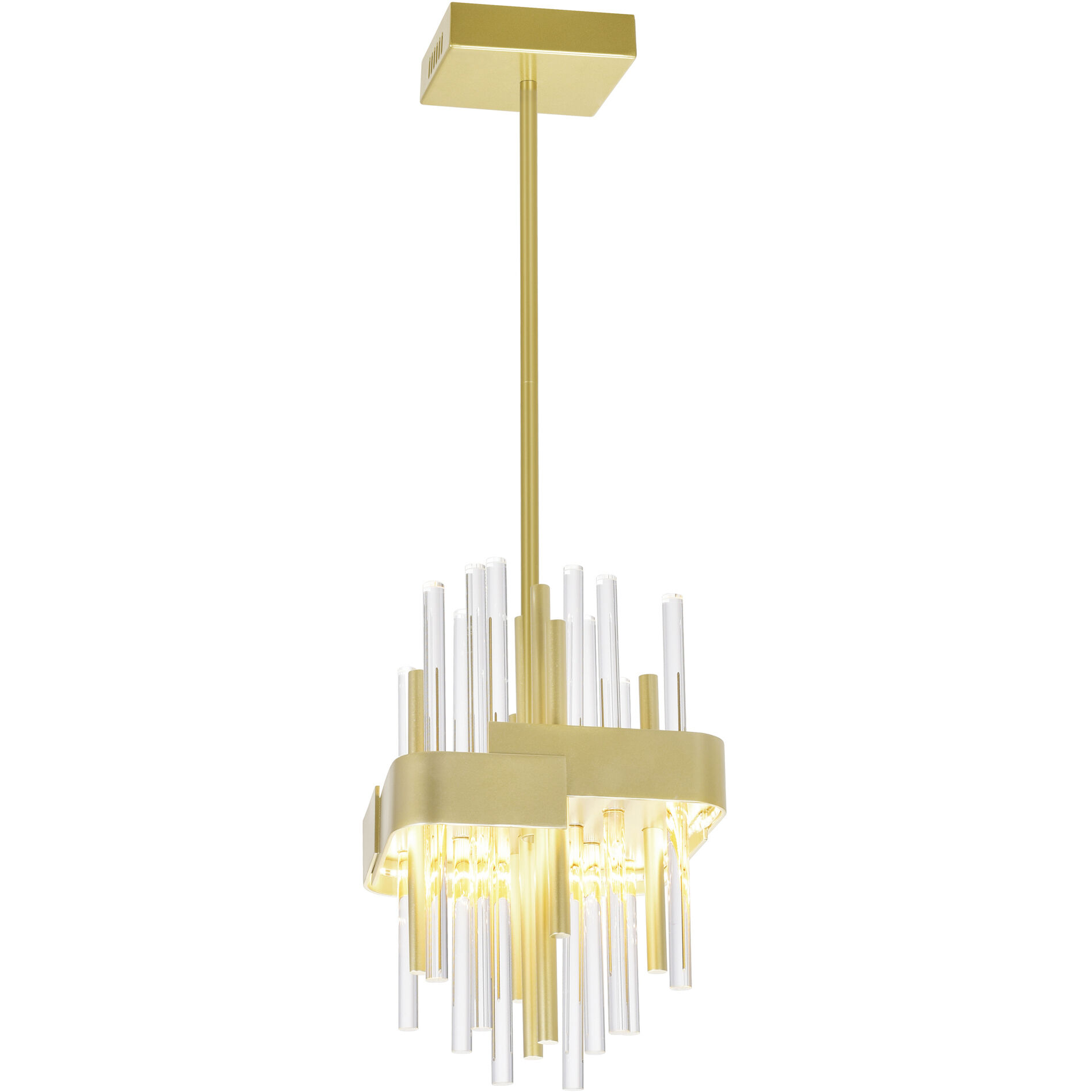 Millipede LED 8 inch Satin Gold Mini Pendant Ceiling Light