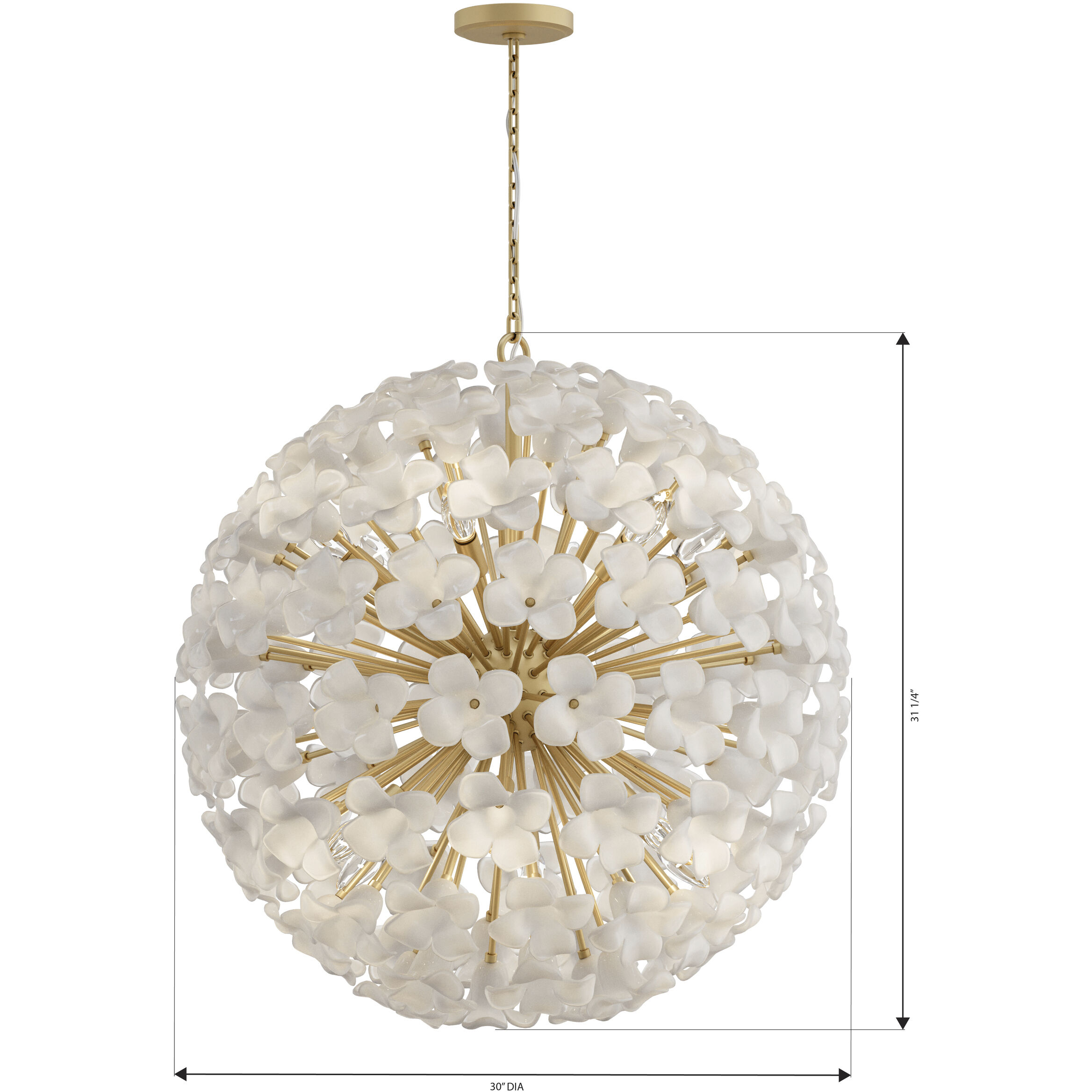 Bloome 12 Light 30 inch Legacy Brass Pendant Ceiling Light