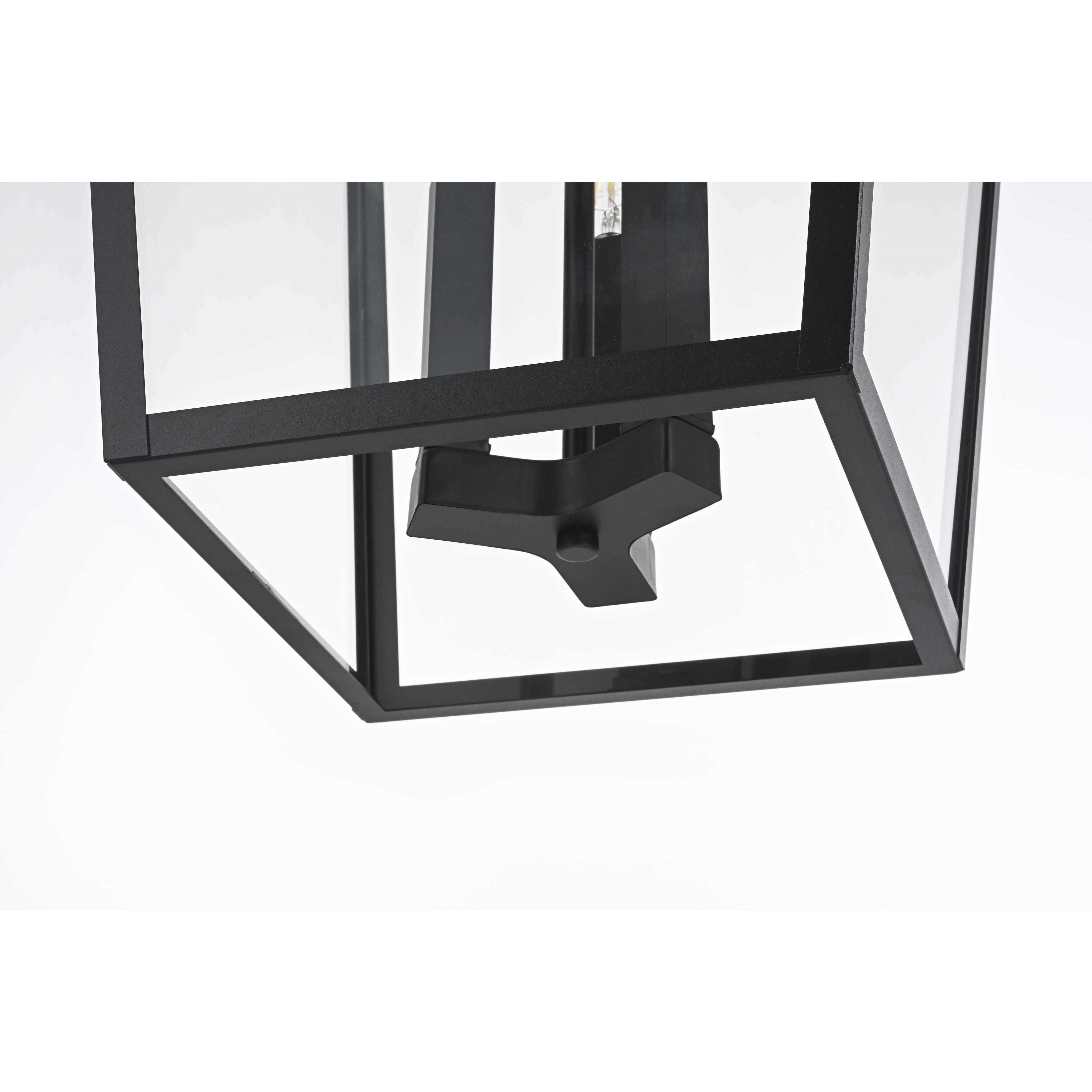 Oxford 3 Light 14 inch Black Outdoor Pendant