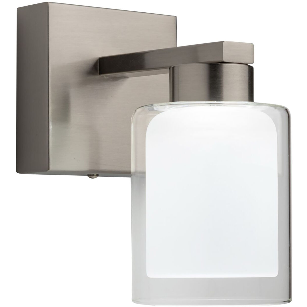 Saville LED 7 inch Brushed Nickel Bathroom Sconce Wall Light