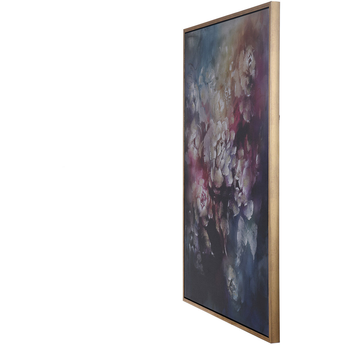 Cameron Black and White and Gold and Blue and Mauve Wall Art