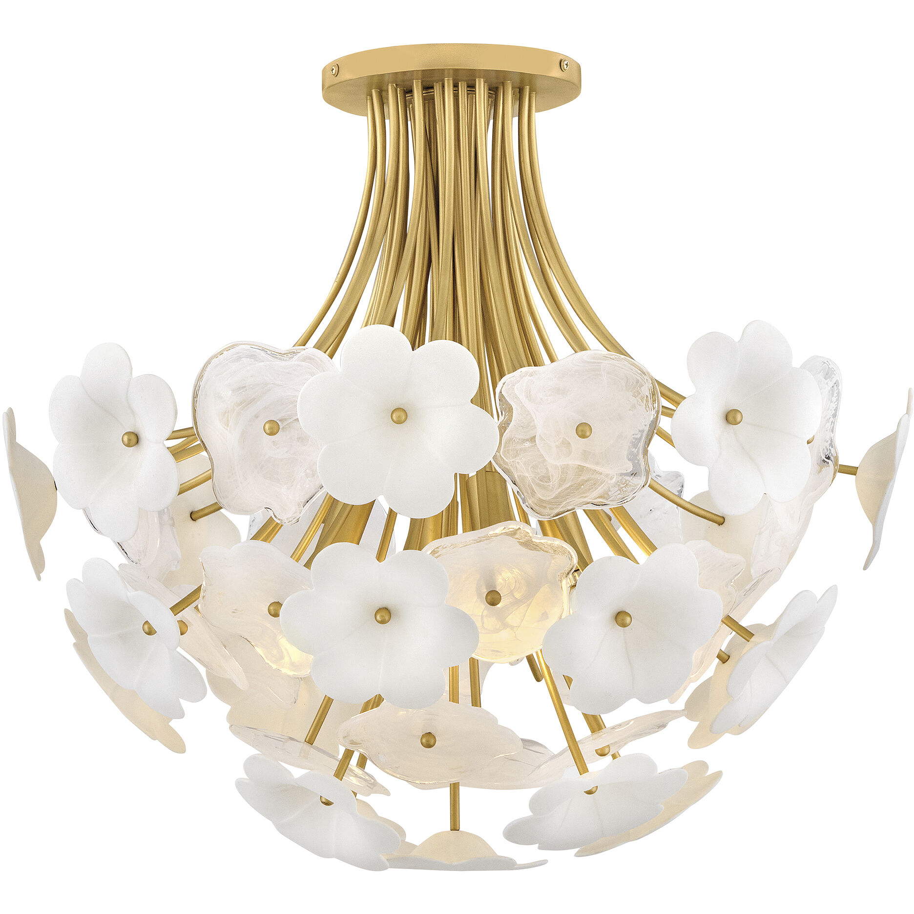 Marianne 4 Light 22 inch Deluxe Gold Semi-Flush Mount Ceiling Light