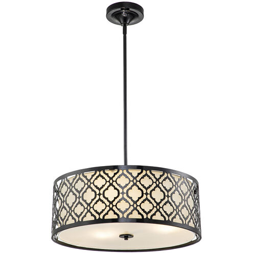 Arabella 3 Light 21 inch Black Pendant Ceiling Light, Convertible to Semi-Flush