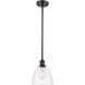 Ballston Dome 1 Light 8 inch Matte Black Mini Pendant Ceiling Light in Clear Glass