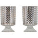 Hobnail Glass Hurricane 7 X 4 inch Candleholders, Set of 2