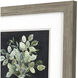 Florals Green and Gray and Neutral Framed Art