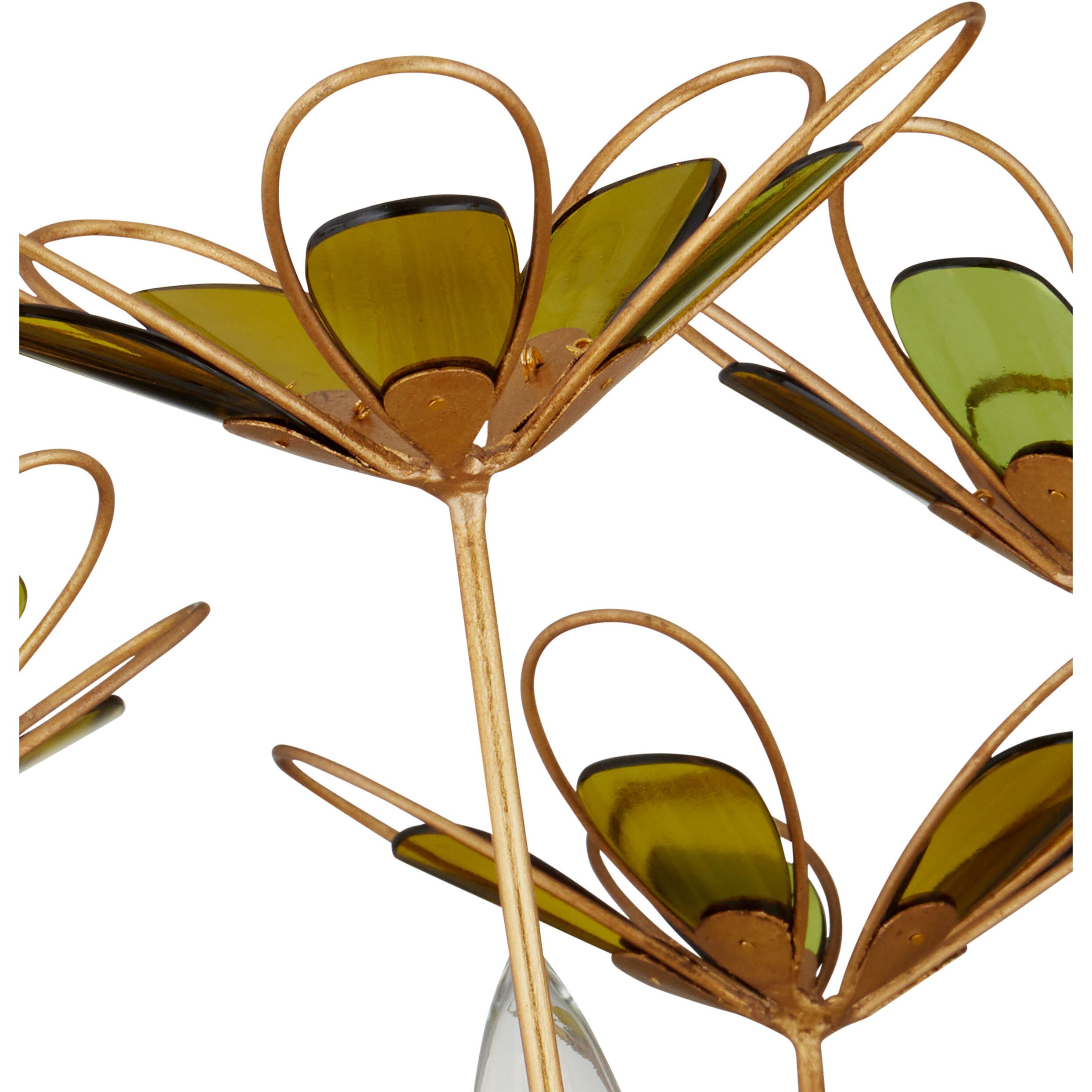 Midsummer 9 Light 39 inch Contemporary Gold Leaf/Contemporary Gold/Green Chandelier Ceiling Light
