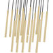 Forest Linear Chandelier Ceiling Light in Modern Gold